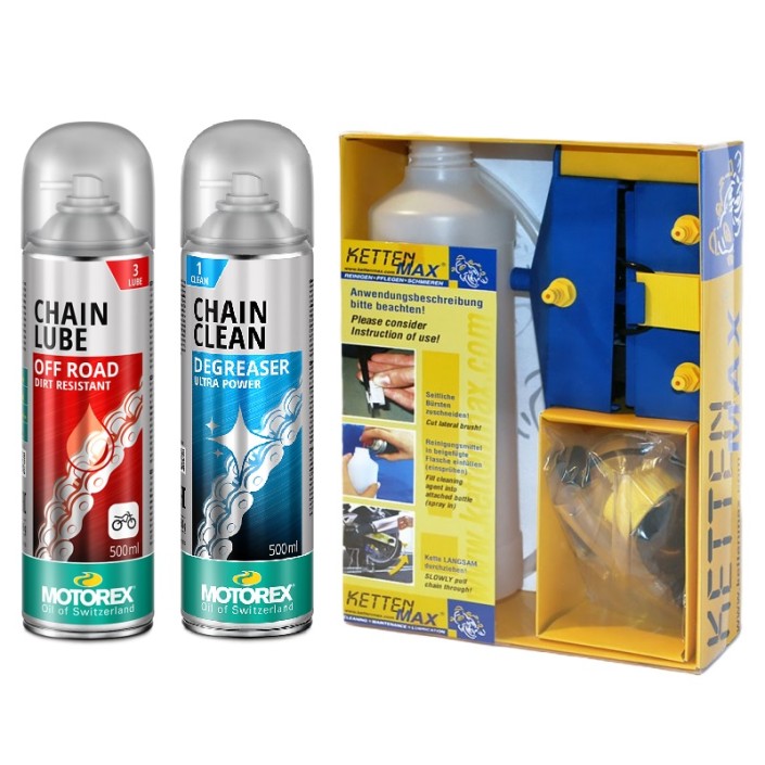 KETTENMAX & MOTOREX - Kit curatare + ungere lant, varianta OFFROAD