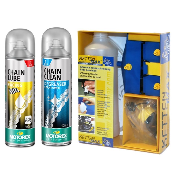 KETTENMAX & MOTOREX - Kit curatare + ungere lant, varianta RACING