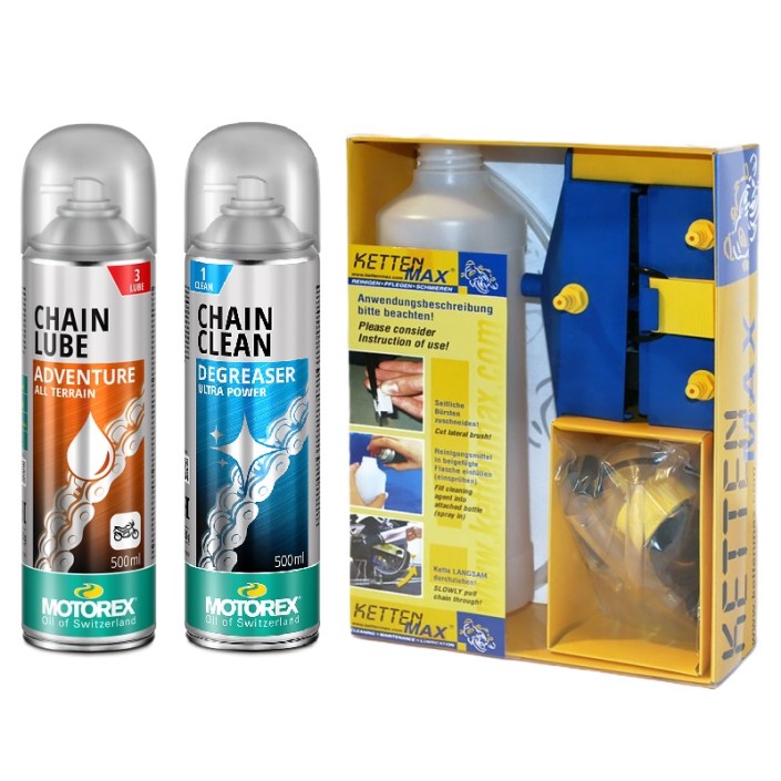 KETTENMAX & MOTOREX - Kit curatare + ungere lant, varianta ADVENTURE