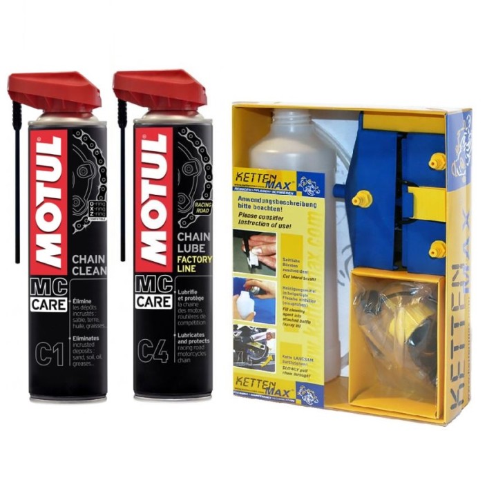 KETTENMAX & MOTUL - Kit curatare + ungere lant, varianta RACING