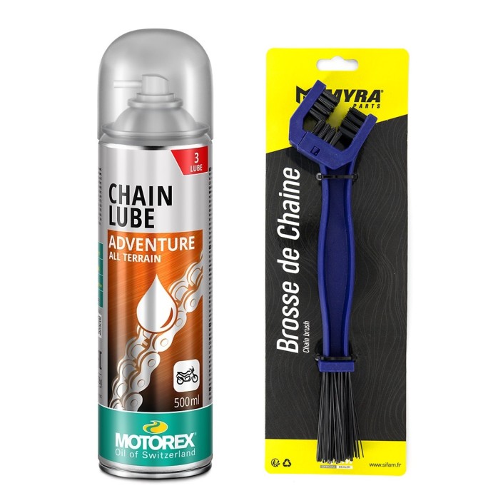MOTOREX OFERTA - Spray Lant ADVENTURE - 500ml [CHAIN LUBE] + MYRA PERIE CURATARE LANT [OUT1015]