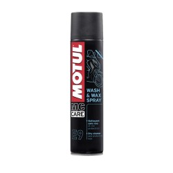 Motul MC CARE E9 Wash & Wax Spray – 400ml, Curăță și protejează fără apă