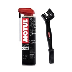 MOTUL OFERTA Spray curatare lant C1 - 400ml spray curatare lant moto + Perie de curatat lant MOTUL original