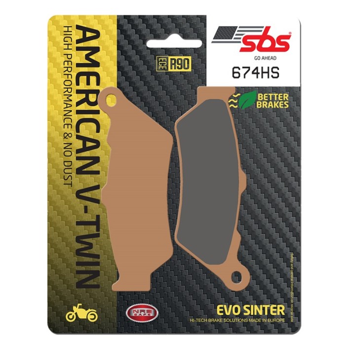 SBS - placute frana 674H.HS - American V-Twin [Sinter]