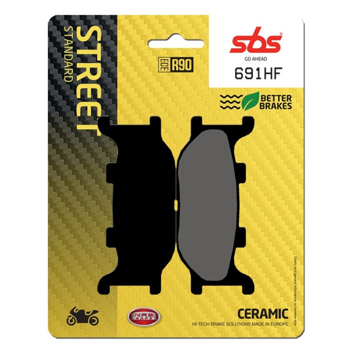 SBS - placute frana 691HF [128HF] - Street [Ceramic]