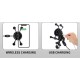 Suport telefon moto,atv,auto,incarcare wireless 10W,fixare oglinda,cadru,universal Android si IOS, priza USB de 2.1 A, include 2 tipuri de prindere