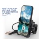 Suport telefon moto,atv, aluminiu, usb charge 2.1a, prindere ghidon Suport telefon moto,atv, aluminiu, usb charge 2.1a, prindere ghidon