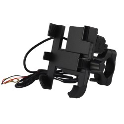 Suport telefon moto,atv, aluminiu, usb charge 2.1a, prindere ghidon