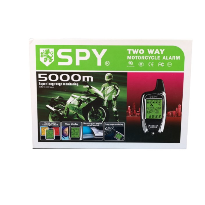 Alarma motocicleta, scuter, atv, functie pornire motor, senzor perimetru, senzor soc, actionare de la 5000 m, pager, 2 telecomenzi cu display Alarma motocicleta, scuter, atv, functie pornire motor, senzor perimetru, senzor soc, actionare de la 5000 m, pager, 2 telecomenzi cu display
