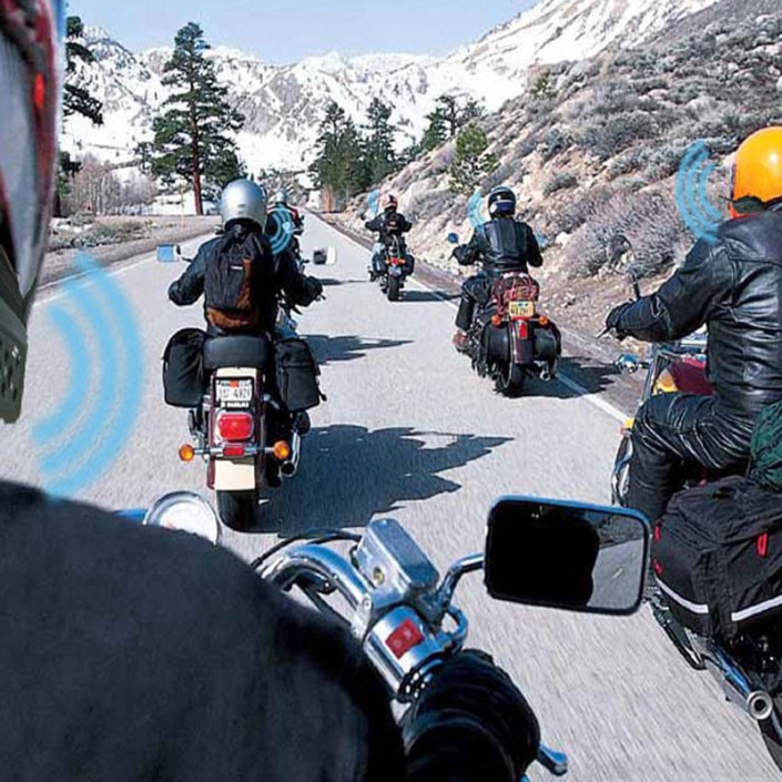 Sistem de comunicare moto Interphone V6, model 2021, Bluetooth v5.0, 1200 m, conectivitate 6 rideri