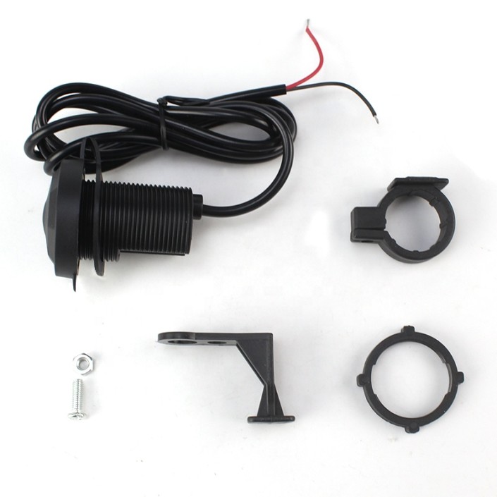 Priza moto auto, dublu usb, 2.1 a, prindere ghidon/oglinda, waterproof, led albastru Priza moto auto, dublu usb, 2.1 a, prindere ghidon/oglinda, waterproof, led albastru