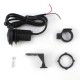 Priza moto auto, dublu usb, 2.1 a, prindere ghidon/oglinda, waterproof, led albastru Priza moto auto, dublu usb, 2.1 a, prindere ghidon/oglinda, waterproof, led albastru