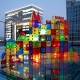 Set de constructie Magnetic Tiles, MagBlock, 100 piese 3D, Multicolor Set de constructie Magnetic Tiles, MagBlock, 100 piese 3D, Multicolor