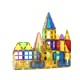 Set de constructie Magnetic Tiles, MagBlock, 100 piese 3D, Multicolor Set de constructie Magnetic Tiles, MagBlock, 100 piese 3D, Multicolor