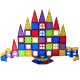 Set de constructie Magnetic Tiles, MagBlock, 100 piese 3D, Multicolor Set de constructie Magnetic Tiles, MagBlock, 100 piese 3D, Multicolor
