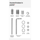 Adaptor Montare Suport Telefon Moto în Jug Furcă Motocicletă – Compatibil cu Suporturi telefon moto cu Anti-Vibrații Motowolf 