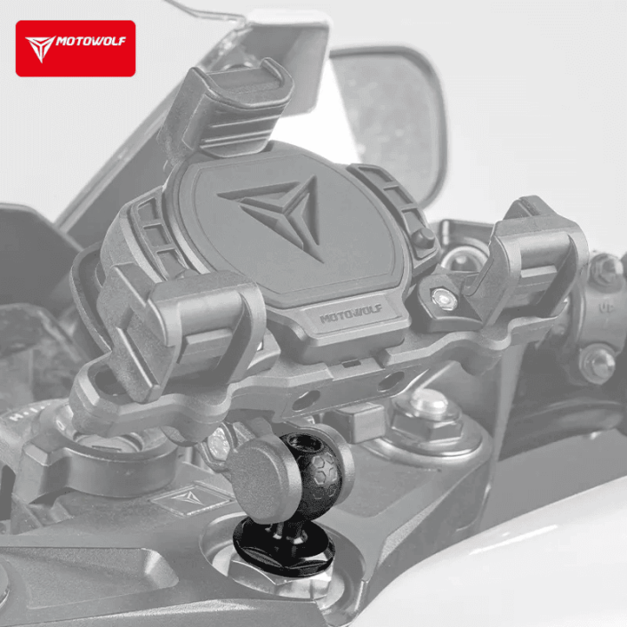 Adaptor Montare Suport Telefon Moto în Jug Furcă Motocicletă – Compatibil cu Suporturi telefon moto cu Anti-Vibrații Motowolf 