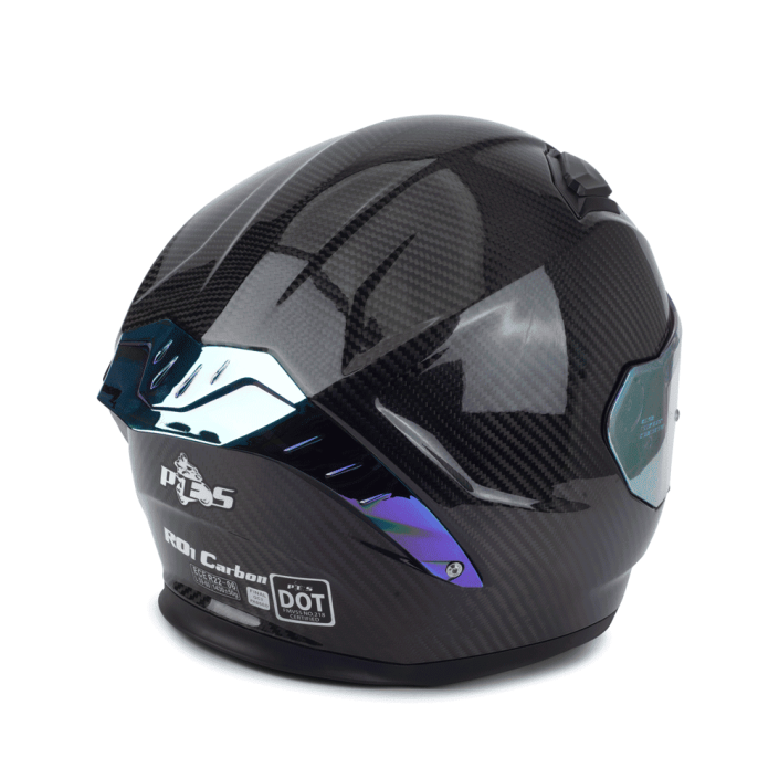 Spoiler spate iridium pentru Casca Moto Carbon PES R01 - Helmet Rear Wing Aerodinamic ECE/DOT