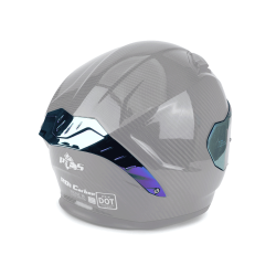 Spoiler spate iridium pentru Casca Moto Carbon PES R01 - Helmet Rear Wing Aerodinamic ECE/DOT