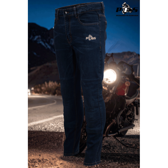 Blugi Moto PES Blue Jeans – Protecții Nivel 2, Material PES Invicta Technology™ Certificare AA Blugi Moto PES Blue Jeans – Protecții Nivel 2, Material PES Invicta Technology™ Certificare AA