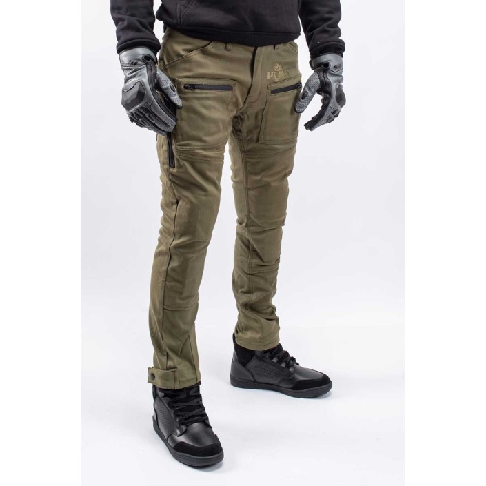 Blugi Moto PES Cargo Core – Protecții Nivel 2, Material PES Invicta Technology™  Certificare AA, Verzi