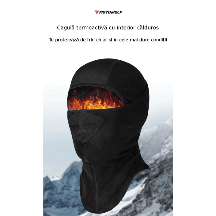 Cagulă Moto Termică Motowolf pentru Iarnă – Material Elastic, Respirabil și Călduros, Neagra Cagulă Moto Termică Motowolf pentru Iarnă – Material Elastic, Respirabil și Călduros, Neagra