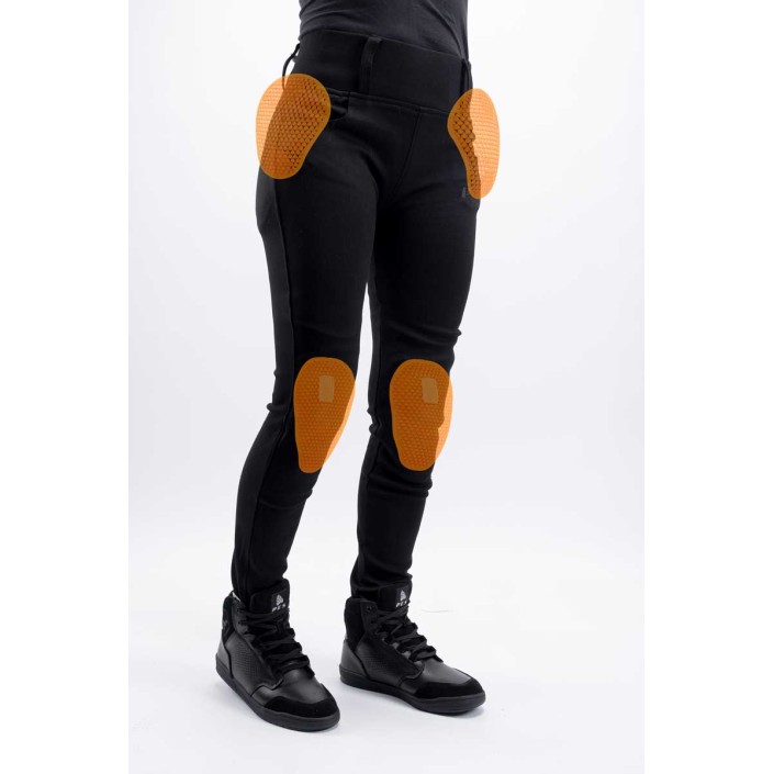 Colanți Moto Damă PES Silueta – Single-Layer,Certificare AA, Protecții Level 2
