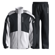 Costum de Ploaie Moto Motowolf V5 – Geacă și Pantaloni Impermeabili cu Elemente Reflectorizante, Glugă și Protecție Completă, Albastru/Gri