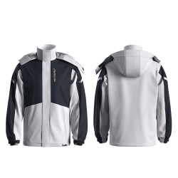 Costum de Ploaie Moto Motowolf V5 – Geacă și Pantaloni Impermeabili cu Elemente Reflectorizante, Glugă și Protecție Completă, Albastru/Gri