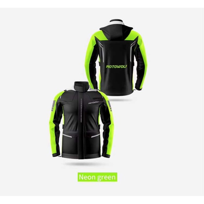 Costum de Ploaie Moto MOTOWOLF RC1 din Polyester Oxford 300D cu Membrană TPU, Impermeabil 10000 mm