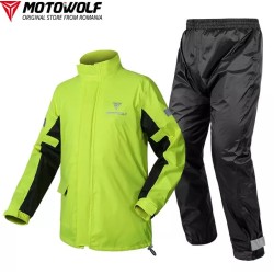 Echipament Moto Impermeabil si Respirabil Motowolf, Unisex, Negru - Geaca si Pantaloni