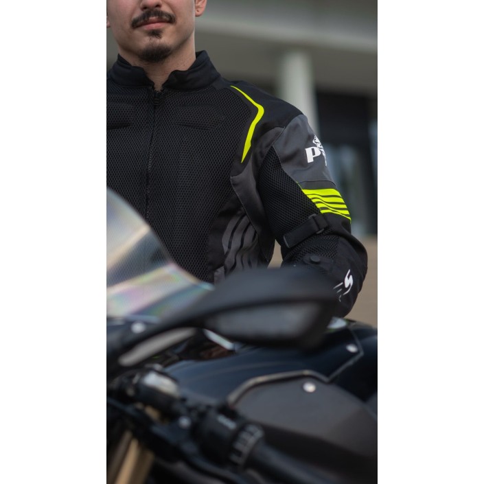 Geacă Moto de Vară PES Grand Air 2.0 cu Protecții CE Level 2 | Membrană Impermeabilă 3 în 1 | Certificare AA, Verde