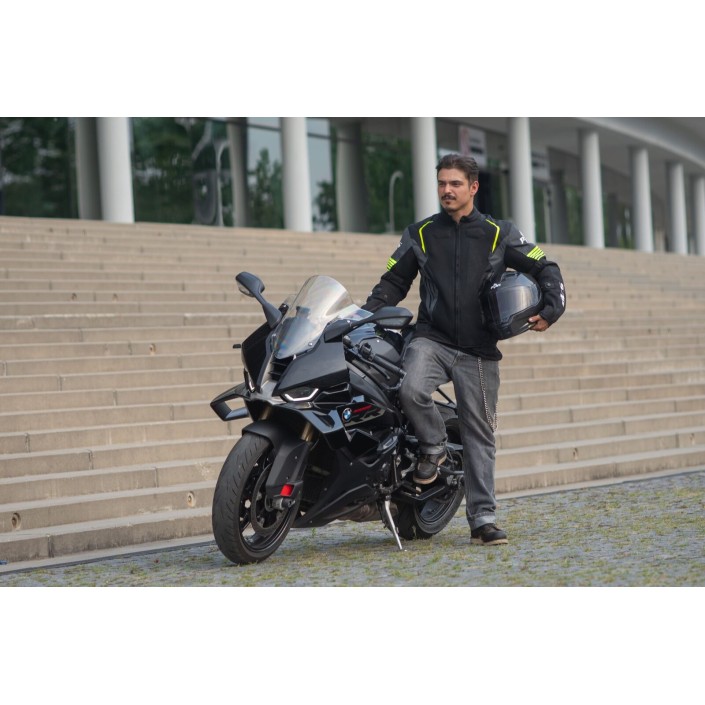 Geacă Moto de Vară PES Grand Air 2.0 cu Protecții CE Level 2 | Membrană Impermeabilă 3 în 1 | Certificare AA, Verde