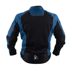 Geacă Moto de Vară Bărbați PES Grand Air Blue – Mesh Ventilat, Protecții Level 2, Certificare AA, Mesadă de Ploaie Detașabilă