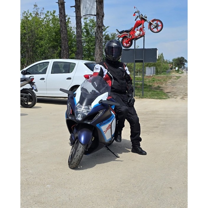 Geacă Moto PES Grand 4 Sezoane cu Protecții CE Level 2, impermeabila, mesada iarna detasabila, Rosu