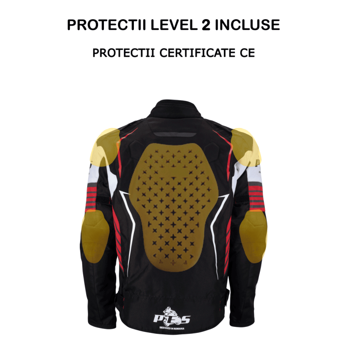 Geacă Moto PES Grand 4 Sezoane cu Protecții CE Level 2, impermeabila, mesada iarna detasabila, Rosu Geacă Moto PES Grand 4 Sezoane cu Protecții CE Level 2, impermeabila, mesada iarna detasabila, Rosu