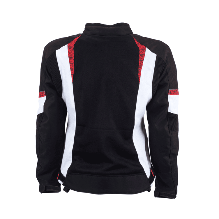 Geacă Moto de Vară pentru Dame PES Lady Red – Mesh Respirabil, Protecții Level 2, Mesadă de Ploaie Detașabilă