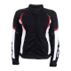 Geacă Moto de Vară pentru Dame PES Lady Red – Mesh Respirabil, Protecții Level 2, Mesadă de Ploaie Detașabilă