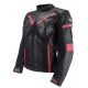 Geacă Moto Damă Piele cu Protecții Nivel 2 – Perfectă pentru Vară și Primăvară, PES, Negru/Roz Geacă Moto Damă Piele cu Protecții Nivel 2 – Perfectă pentru Vară și Primăvară, PES, Negru/Roz