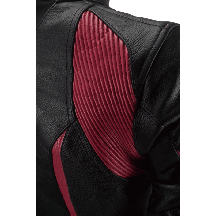 Geacă Moto Damă Piele cu Protecții Nivel 2 – Perfectă pentru Vară și Primăvară, PES, Negru/Roz Geacă Moto Damă Piele cu Protecții Nivel 2 – Perfectă pentru Vară și Primăvară, PES, Negru/Roz