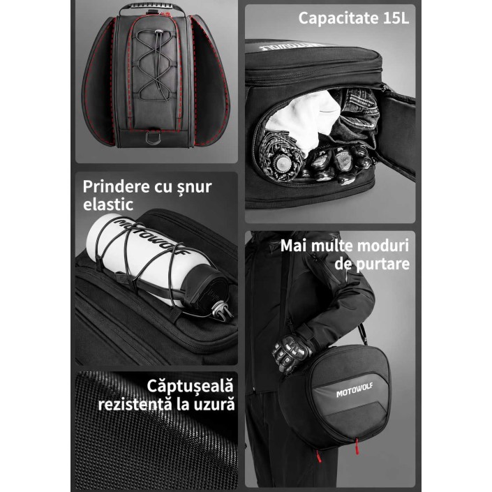 Geantă moto și scuter Motowolf MB5 15L Geantă moto și scuter Motowolf MB5 15L