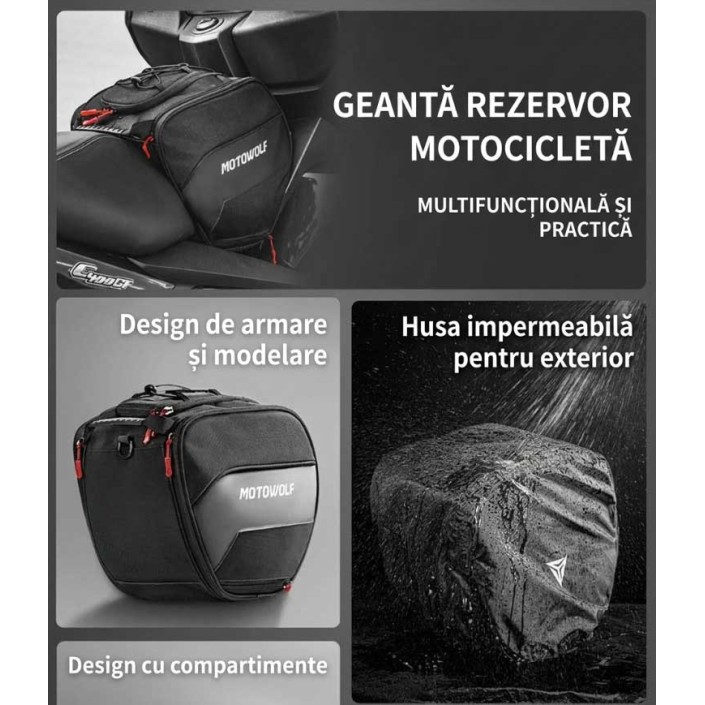 Geantă moto și scuter Motowolf MB5 15L Geantă moto și scuter Motowolf MB5 15L