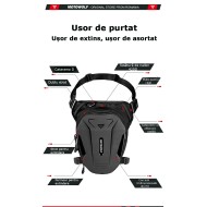 Geantă de picior/umar moto Motowolf, extensibilă, hardshell, eliberare rapida, negru 