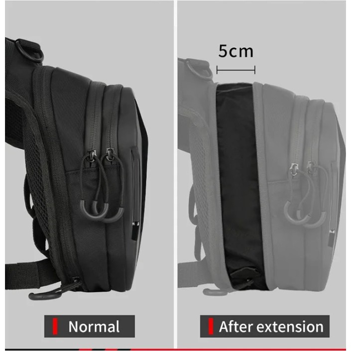 Geantă de picior/umar moto Motowolf, extensibilă, hardshell, eliberare rapida, negru 