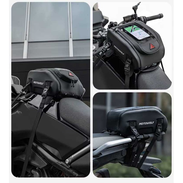 Geantă rezervor moto Motowolf MB10 8 L, magnetică, cu chingi, buzunar telefon și husă de ploaie Geantă rezervor moto Motowolf MB10 8 L, magnetică, cu chingi, buzunar telefon și husă de ploaie