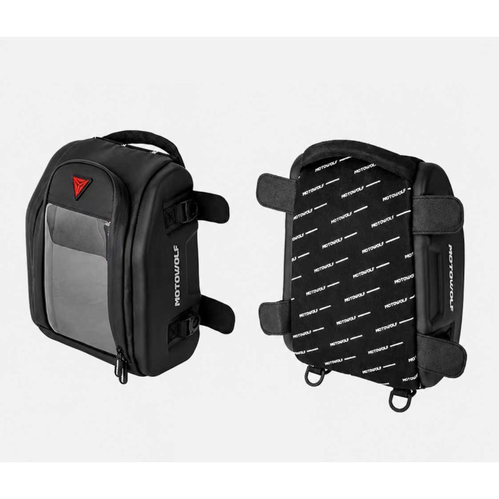 Geantă rezervor moto Motowolf MB10 8 L, magnetică, cu chingi, buzunar telefon și husă de ploaie Geantă rezervor moto Motowolf MB10 8 L, magnetică, cu chingi, buzunar telefon și husă de ploaie