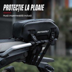 Geantă rezervor/codita moto Motowolf MB10 8 L, magnetică, cu chingi, buzunar telefon și husă de ploaie
