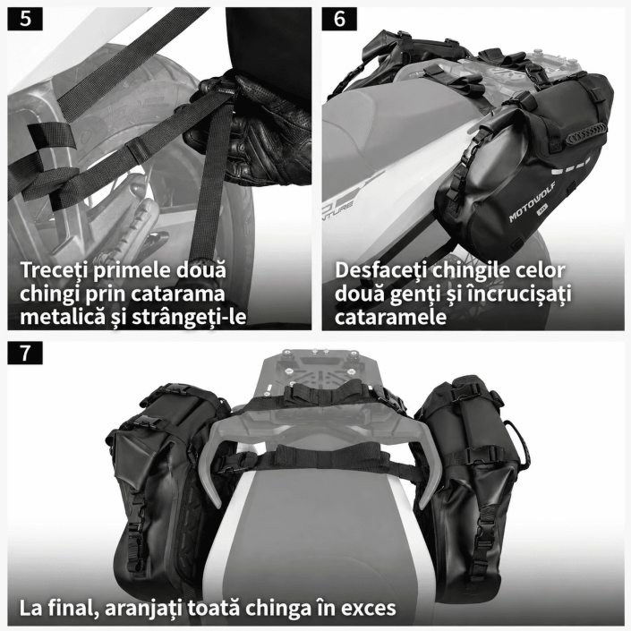 Set genți laterale moto Motowolf MB2 28L impermeabile Set genți laterale moto Motowolf MB2 28L impermeabile