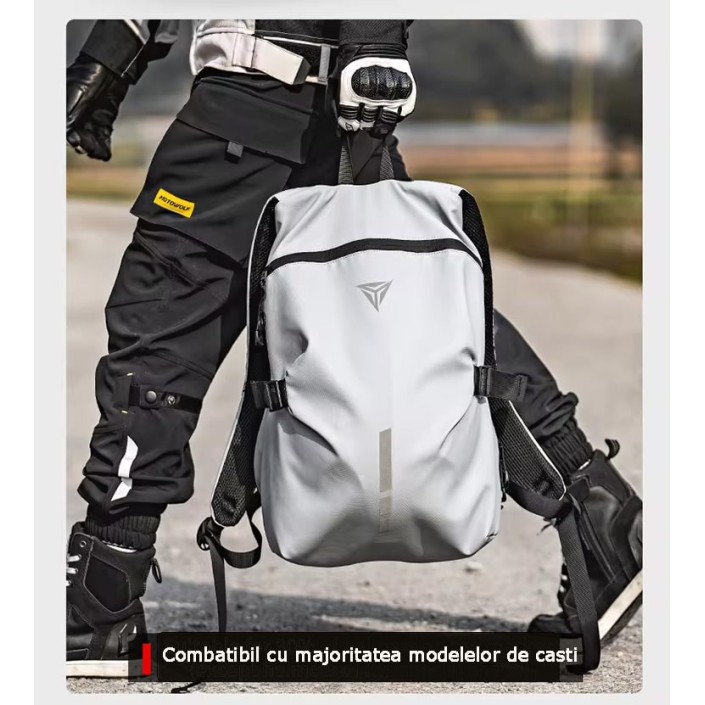 Ghiozdan Moto Impermeabil Motowolf, Capacitate Mare, Extensibil, Ideal pentru Depozitarea Căștii și Bagajelor, Negru Ghiozdan Moto Impermeabil Motowolf, Capacitate Mare, Extensibil, Ideal pentru Depozitarea Căștii și Bagajelor, Negru