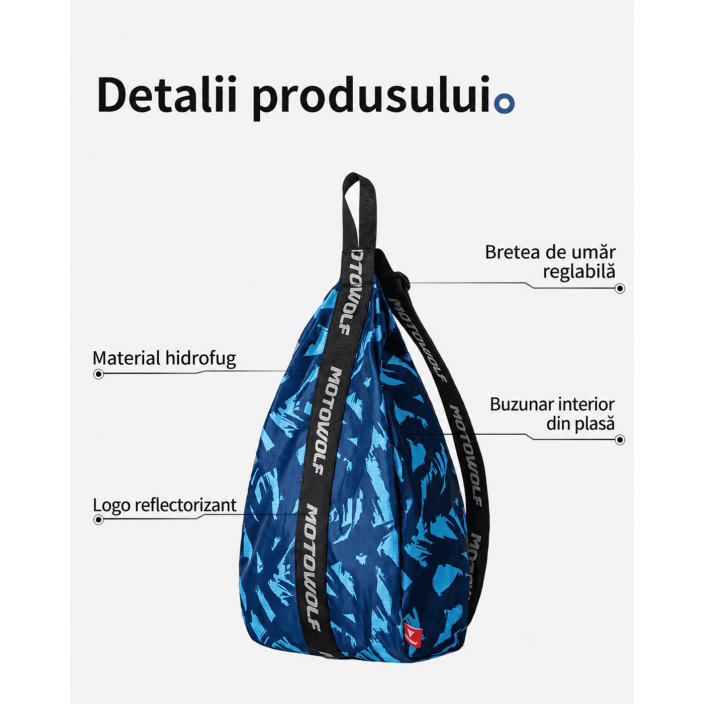 Ghiozdan moto Motowolf MB8 11L pentru cască Ghiozdan moto Motowolf MB8 11L pentru cască